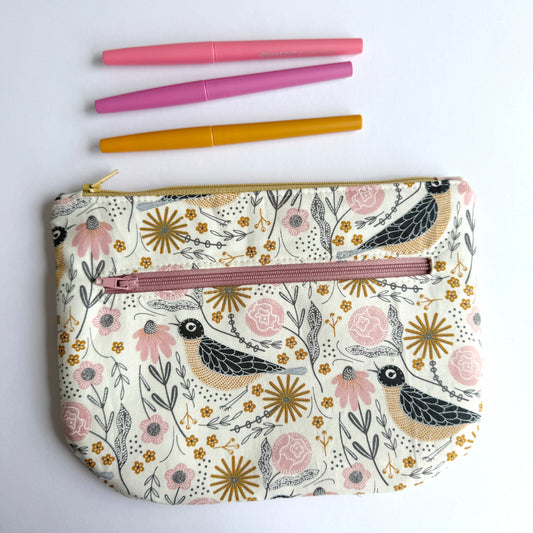 Birdie Pouch PDF Sewing Pattern and Video Tutorial