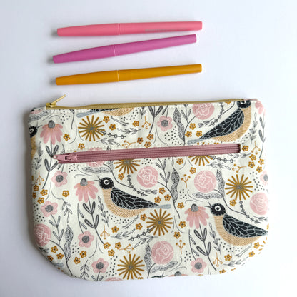 Birdie Pouch PDF Sewing Pattern and Video Tutorial
