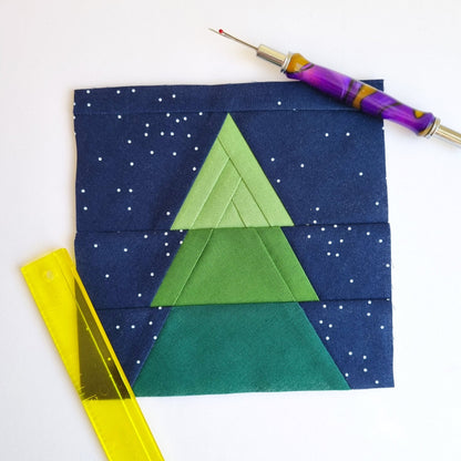 Christmas Tree Quilt Block FPP Sewing Pattern (PDF) - Lorelei Jayne