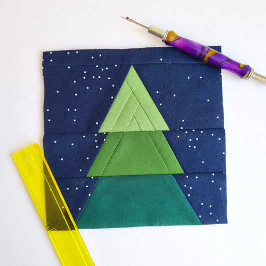 Christmas Tree Quilt Block FPP Sewing Pattern (PDF) - Lorelei Jayne