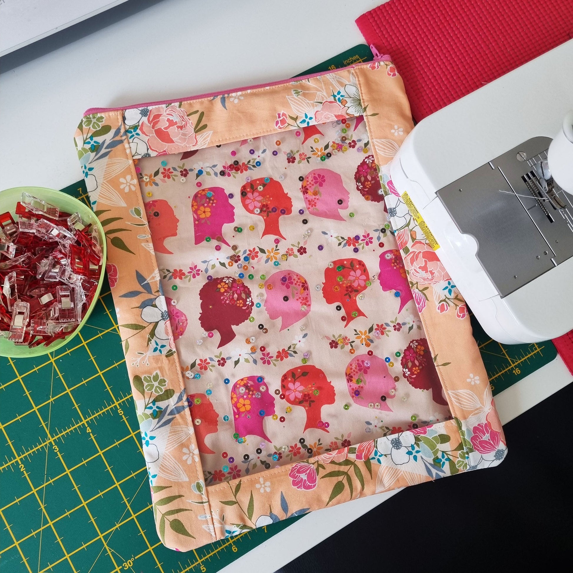 Kit Project Pouch PDF Sewing Pattern Includes Video link, SVG File & colouring page - Lorelei Jayne