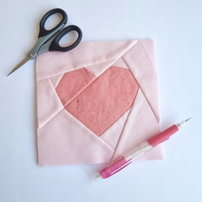 Love Heart Block FPP Sewing Pattern (PDF) - Lorelei Jayne