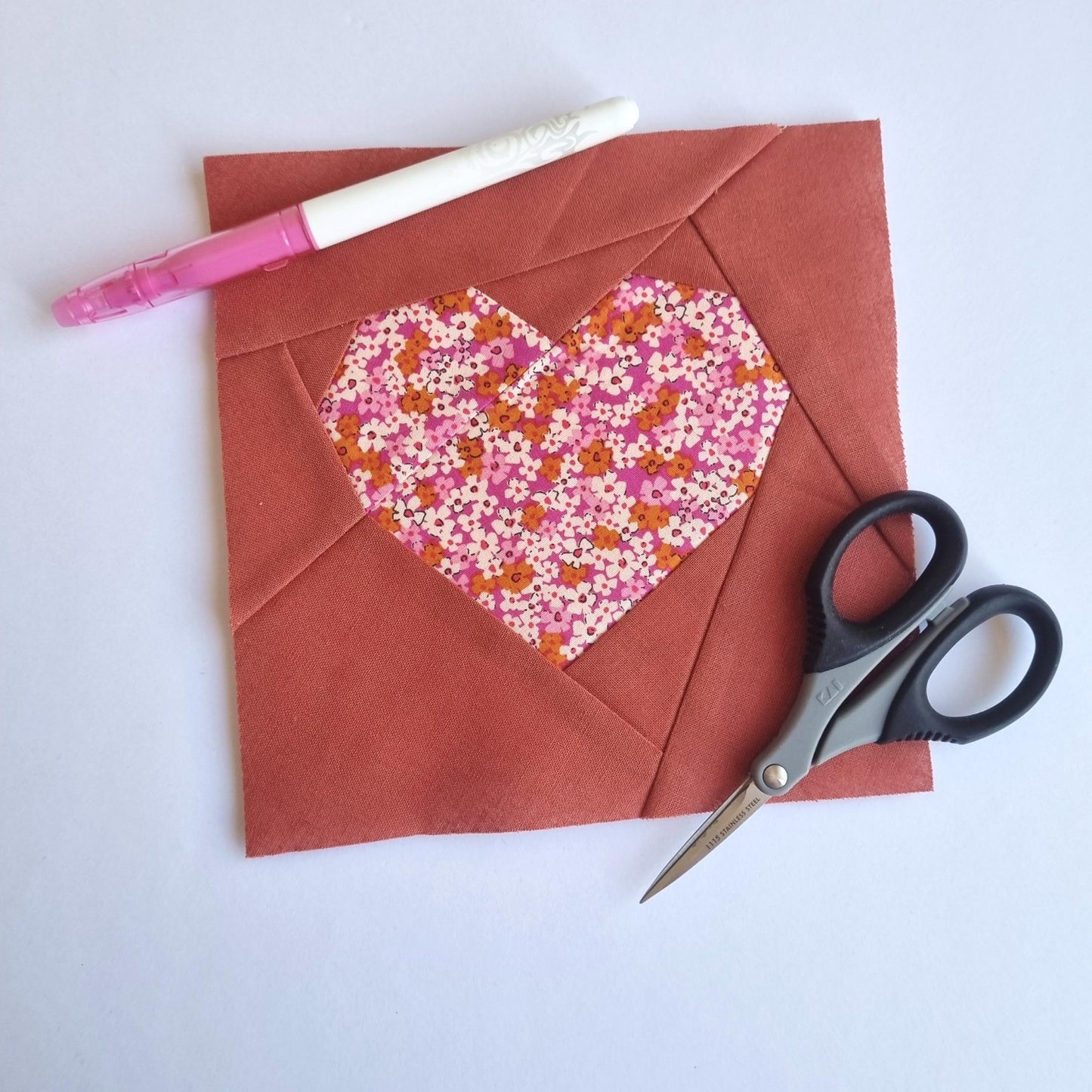 Love Heart Block FPP Sewing Pattern (PDF) - Lorelei Jayne