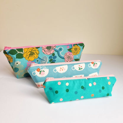 Triangle Pencil Case Set PDF Sewing Pattern Includes SVG file - Lorelei Jayne