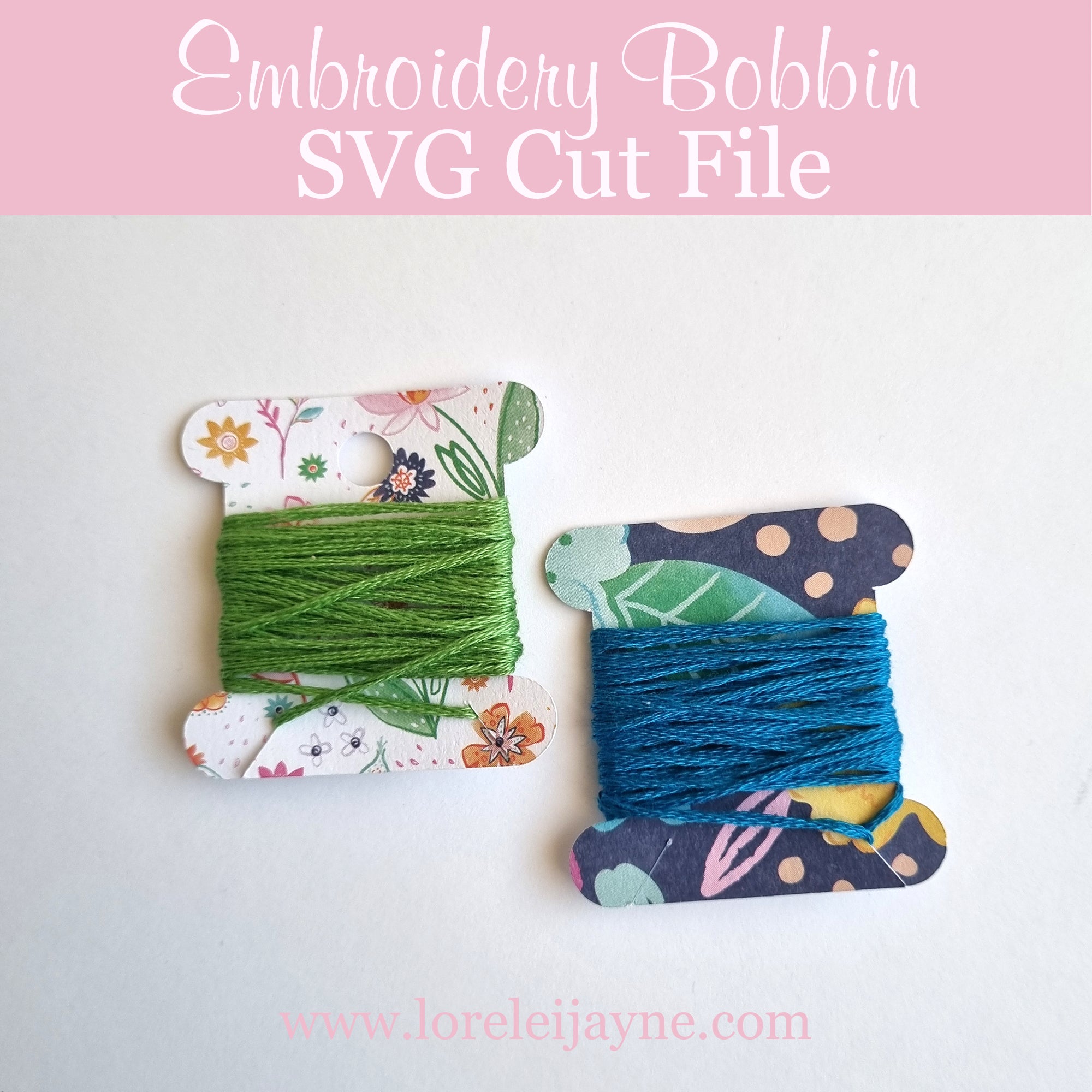 Embroidery Bobbin SVG Cut File and Printable.